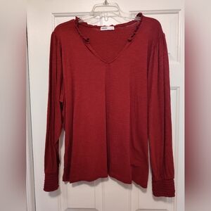Sonoma Burgundy Long Sleeve Top